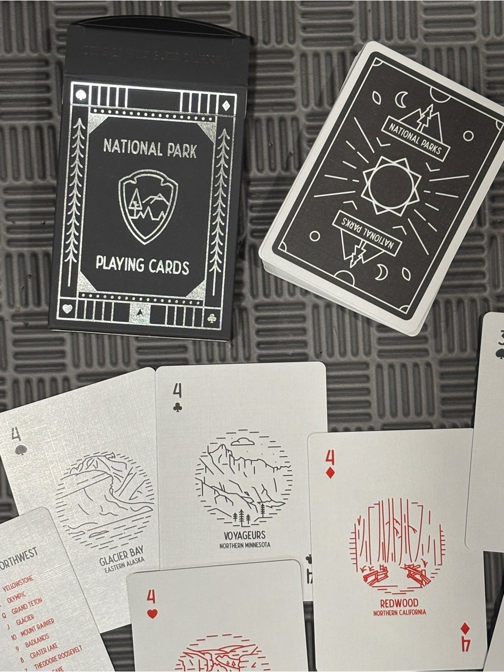 Excellent condition National Parks Playing Cards Minimalist Deck, Open
